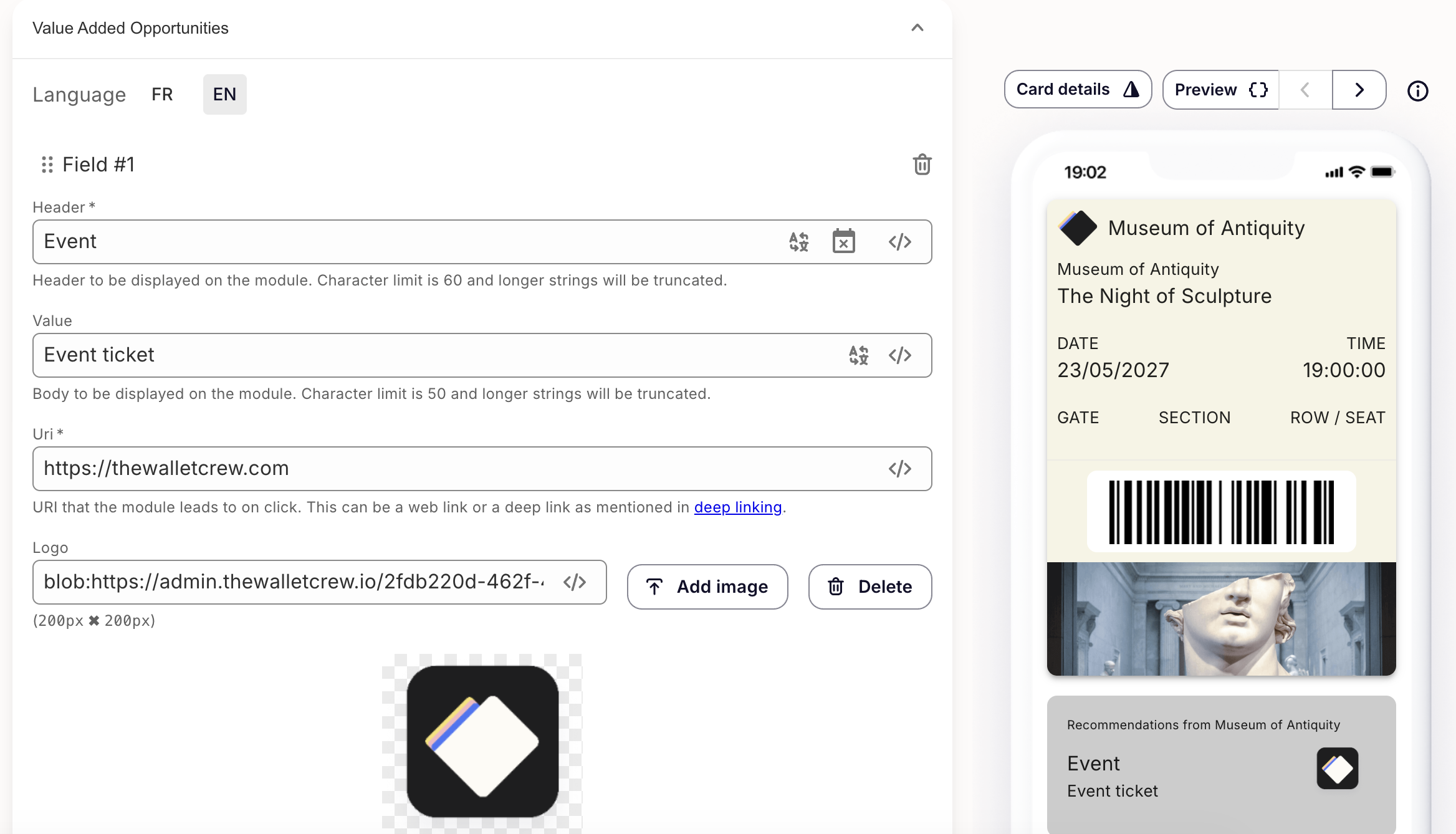 Event ticket - Value Added Opportunity Google