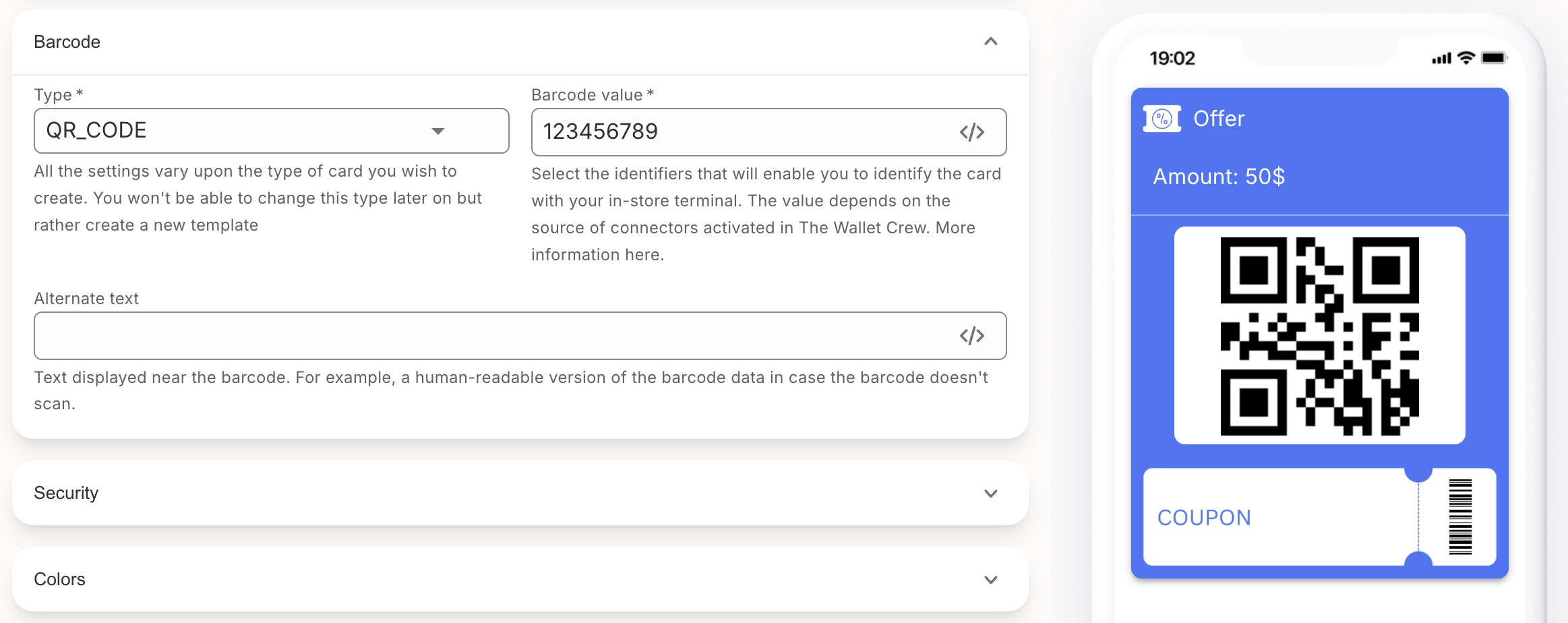 The Wallet Crew Offers - Barcode Google