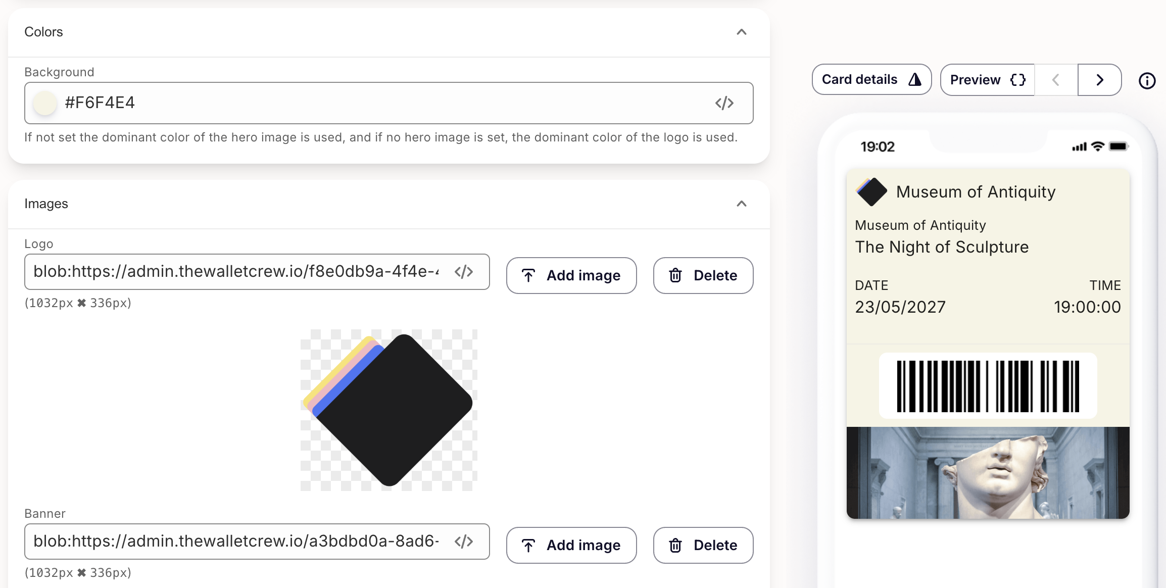 Event ticket - Colors and Images Google