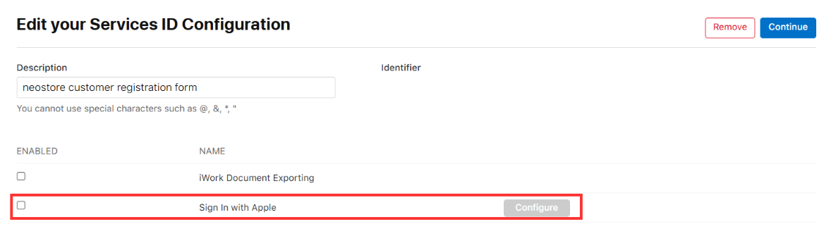 Configure Sign in with Apple (domains + return URLs)