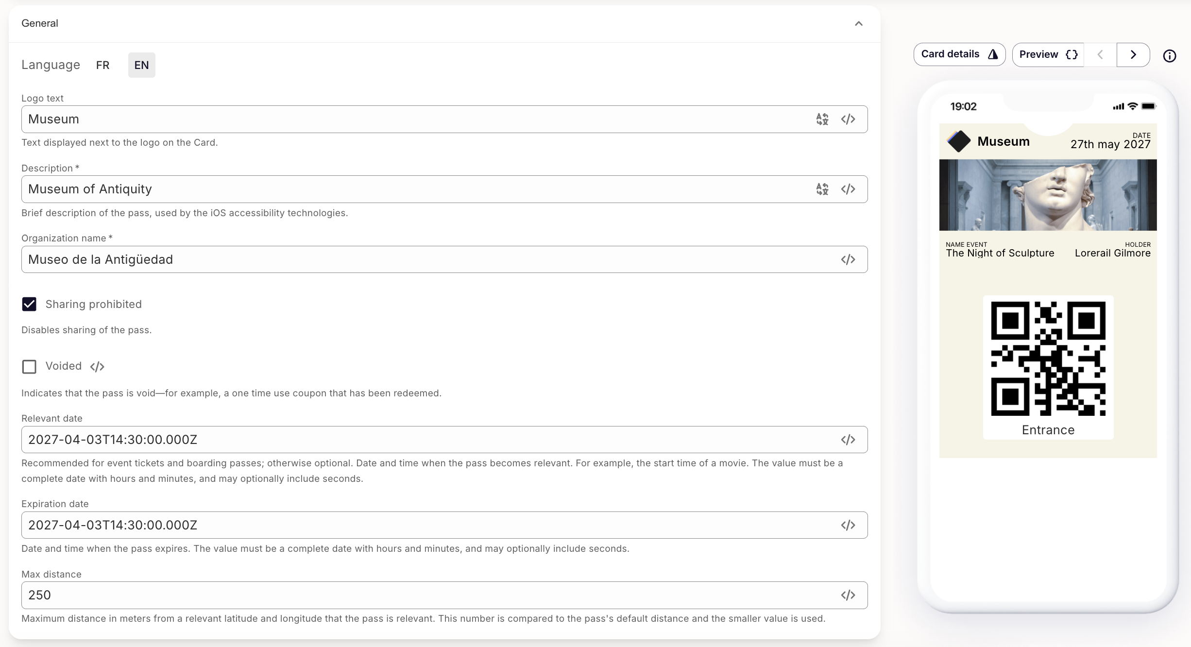 Event ticket - General section Apple