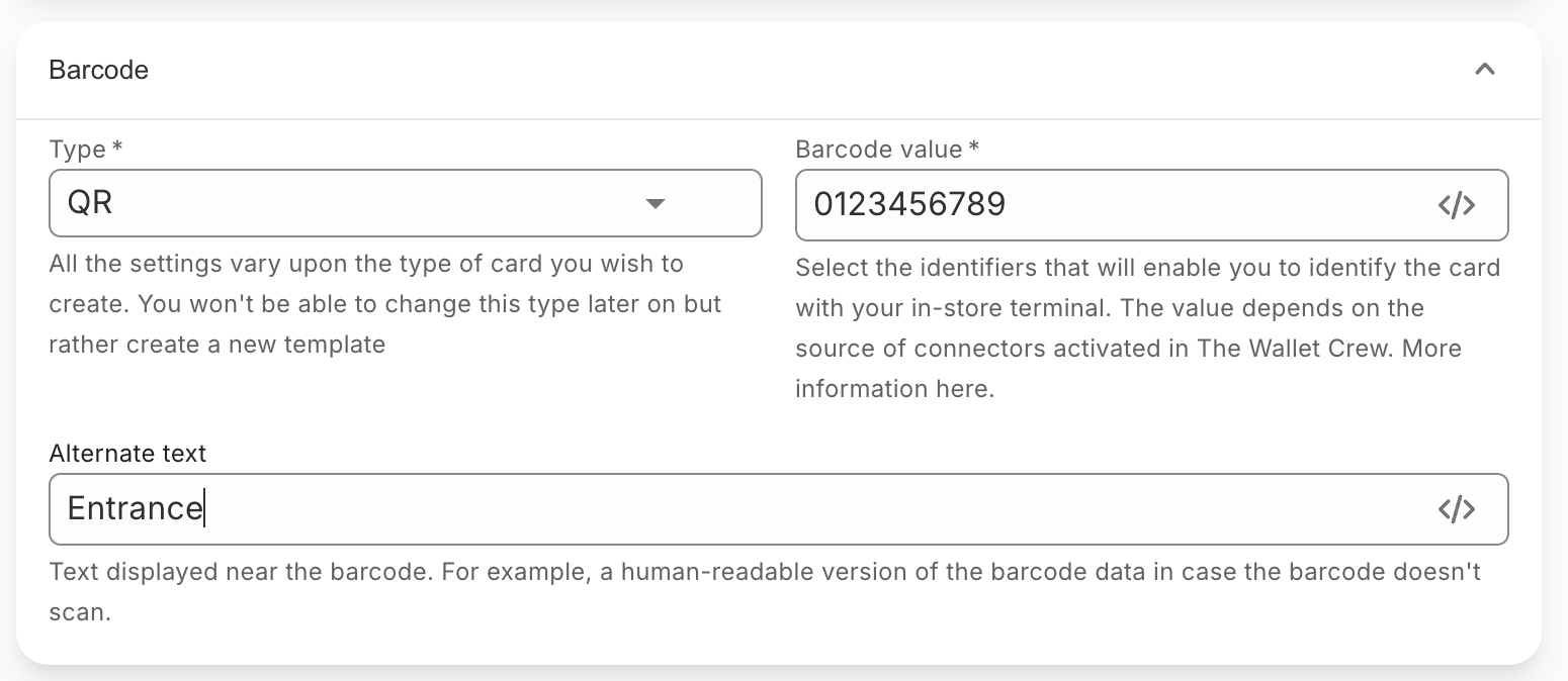 Event ticket - Barcode Apple